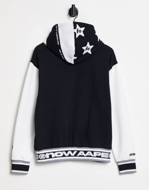 AAPE By A Bathing Ape hollywood varsity hoodie in black