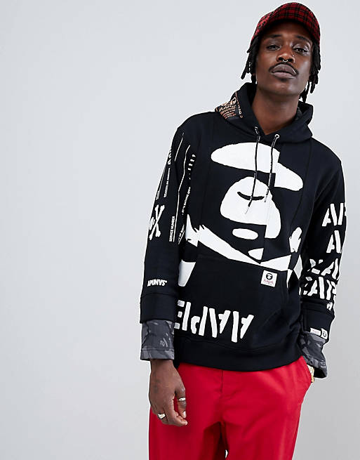 AAPE By A Bathing Ape hoodie with contrast print placement | ASOS
