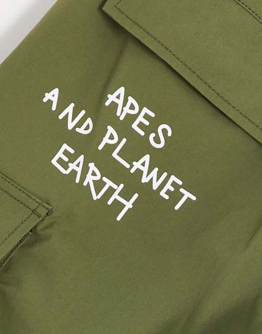AAPE BY A BATHING APE® – Hose in Khaki mit mehreren Cargo-Taschen, 3 von 4