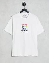 Aape By A Bathing Ape OG moonface foil camo t-shirt in white | ASOS