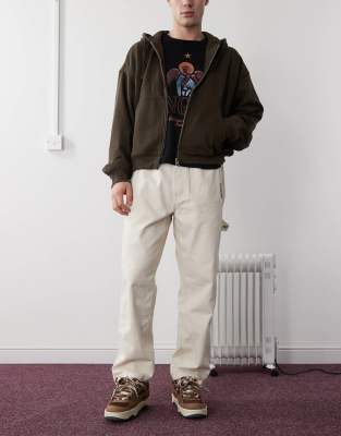Aape by A Bathing Ape - Jean ample style workwear - Blanc cassé - view 1