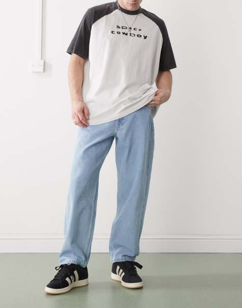 Aape by A Bathing Ape - Jeans ampi lavaggio chiaro - view 1
