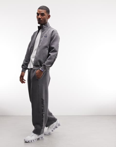 Aape By A Bathing Ape - Joggingbroek met wijde pijpen in zwart met wassing, deel van co-ord set - view 1
