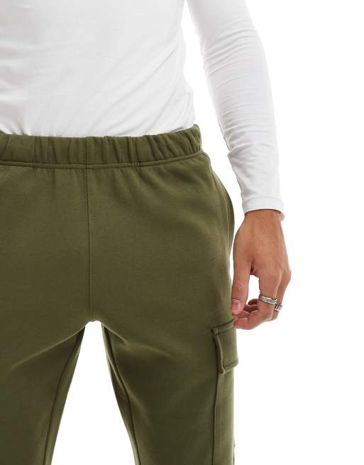 AAPE By A Bathing Ape - Kakifarvede cargo-joggingbukser med tætsiddende buksekanter og logo, 5 af 5
