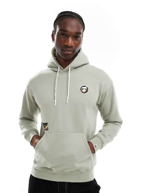 Aape By A Bathing Ape – Kapuzenpullover in Khaki mit „Now“-Print