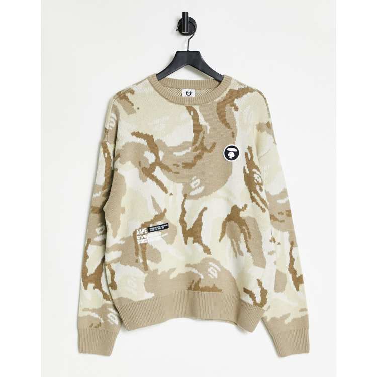 AAPE By A Bathing Ape knit sweater in camo