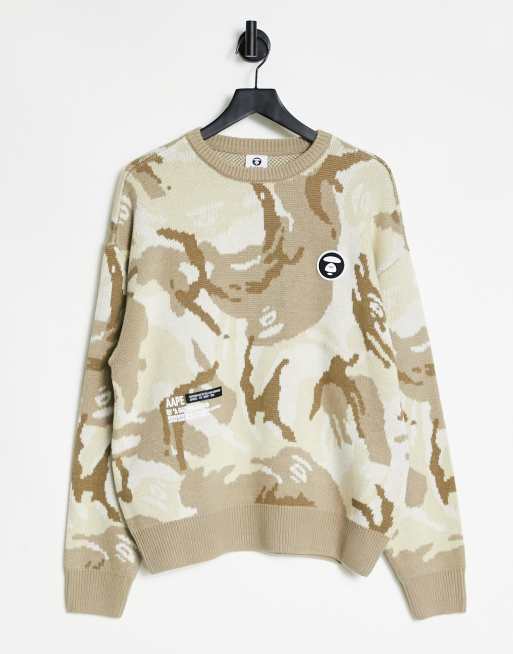 AAPE By A Bathing Ape knit sweater in camo | ASOS