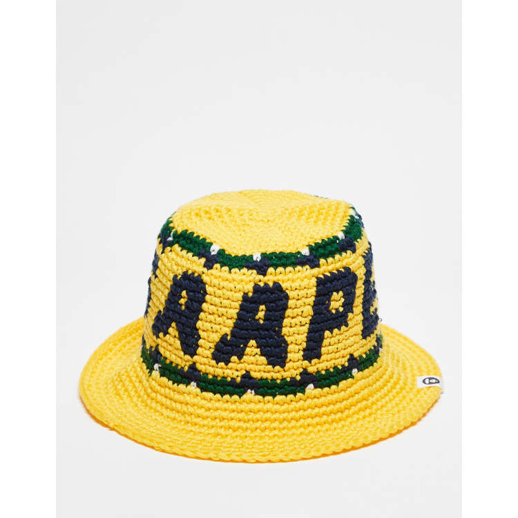 Aape By A Bathing Ape knitted bucket hat in yellow | ASOS