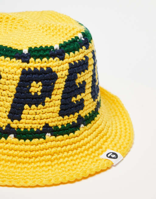 Aape By A Bathing Ape knitted bucket hat in yellow | ASOS