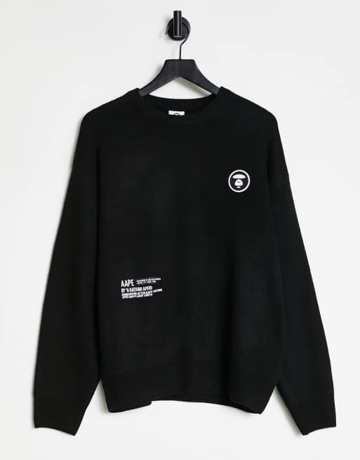 AAPE By A Bathing Ape knitted jumper in black