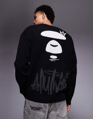 Aape By A Bathing Ape Knitted Sweater In Black