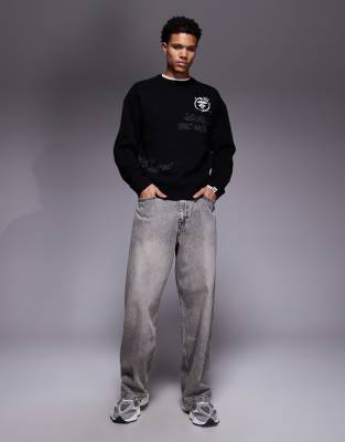 Aape By A Bathing Ape Knitted Sweater In Black