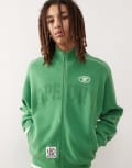 [AAPE BY A BATHING APE®] Aape by A Bathing Ape knitted track jacket with college logo in green (Part of a set) Chest 34 GREEN