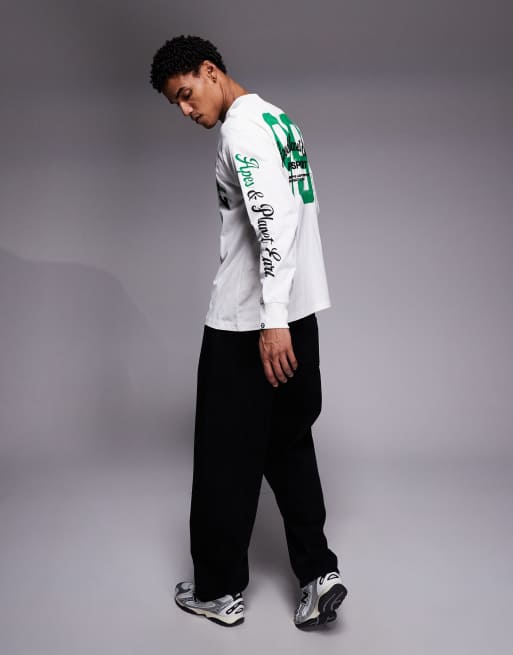 AAPE by A BATHING APE – Langärmliges T-Shirt in Wollweiß mit mehreren Placement-Prints, 2 von 5