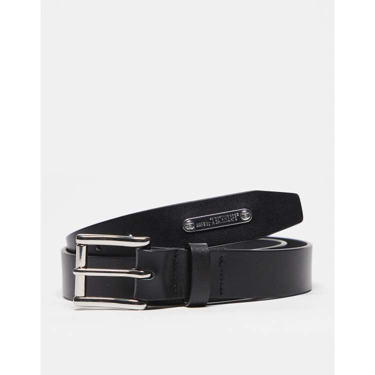Aape by A Bathing Ape leather belt in black | ASOS