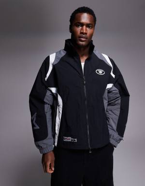 Aape by A Bathing Ape lightweight motocross jacket in black