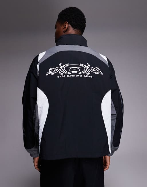 Aape by A Bathing Ape lightweight motocross jacket in black, 3 of 5