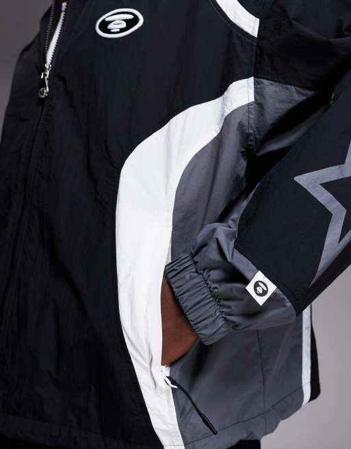 Aape by A Bathing Ape lightweight motocross jacket in black, 5 of 5