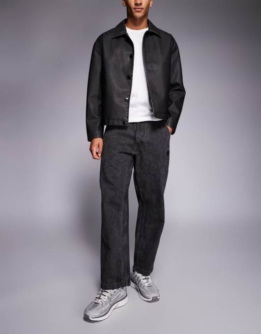 AAPE by A BATHING APE – Locker geschnittene Hose aus Baumwoll-Twill in Schwarz mit Sprüh-Effekt, 2 von 5