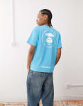 [AAPE BY A BATHING APE®] Aape by A Bathing Ape logo back print t-shirt in light blue Chest 38 BLUE