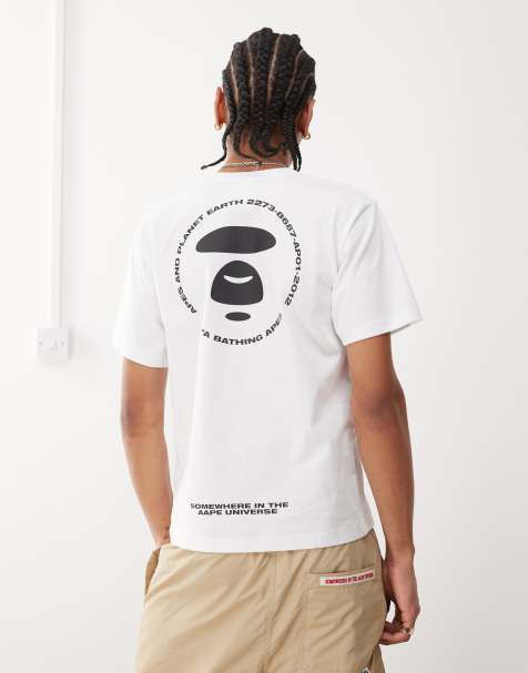 Aape by A Bathing Ape logo back print t-shirt in white - view 1