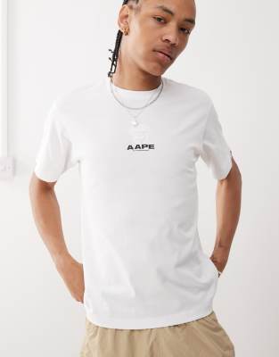 Aape By A Bathing Ape Logo Back Print T-shirt In White