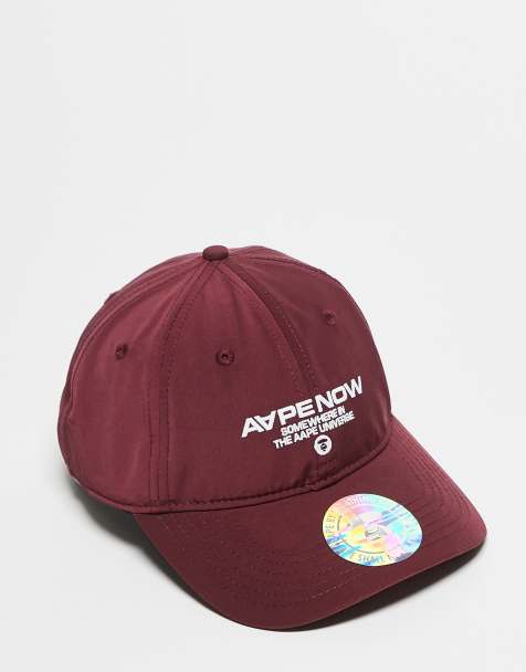 AAPE BY A BATHING APE logo cap in burgundy - view 1
