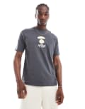 [AAPE BY A BATHING APE®] Aape by A Bathing Ape logo chest t-shirt in grey Chest 38-40 GREY