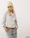 [AAPE BY A BATHING APE®] Aape By A Bathing Ape logo contrast panel long sleeve t-shirt in multi-White 8 Ivory