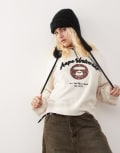 [AAPE BY A BATHING APE®] Aape By A Bathing Ape logo hoodie in ivory-White 8 Ivory