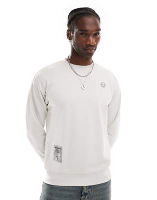 AAPE BY A BATHING APE® Aape by A Bathing Ape logo knit sweater in gray-Black