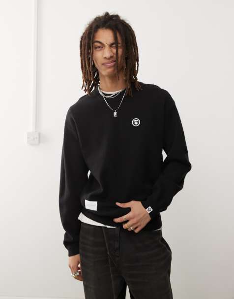 Aape By A Bathing Ape logo knitted jumper in black - view 1