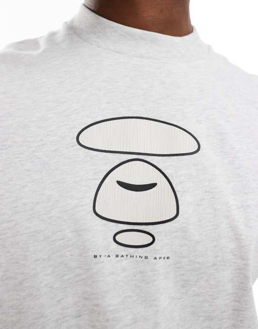 AAPE By A Bathing Ape logo ombre T-shirt in gray 