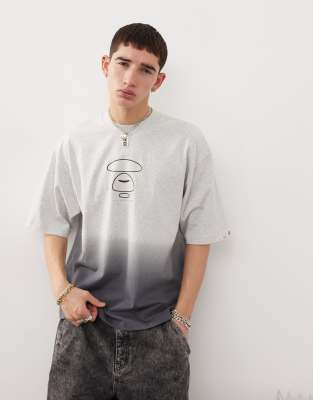 Aape By A Bathing Ape Logo Ombre T-shirt In Gray