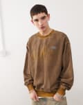 [AAPE BY A BATHING APE®] Aape By A Bathing Ape logo print front sweatshirt in beige-Neutral Chest 32 Beige