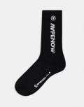 [AAPE BY A BATHING APE®] AAPE By A Bathing Ape Logo Socks In Black S Black