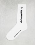 [AAPE BY A BATHING APE®] AAPE By A Bathing Ape logo socks in white S White