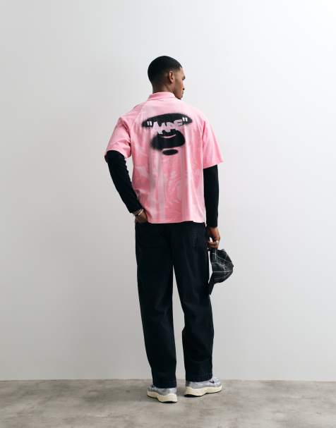 Aape by A Bathing Ape logo sports jersey in light pink - view 1