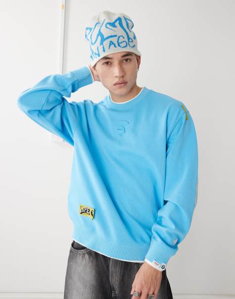 Aape By A Bathing Ape logo sweatshirt in blue - view 1