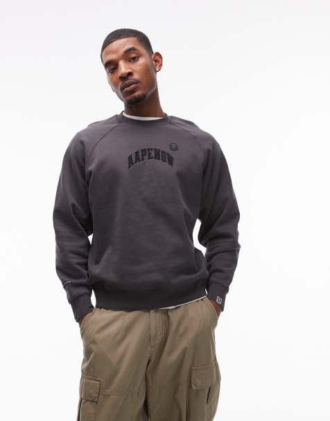 Aape By A Bathing Ape logo sweatshirt in washed grey - view 1