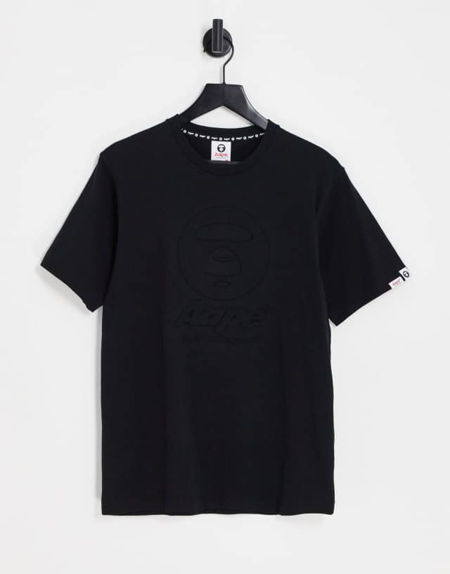 AAPE By A Bathing Ape logo t-shirt in black