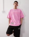 [AAPE BY A BATHING APE®] AAPE By A Bathing Ape logo t-shirt in pink Chest 32 PINK