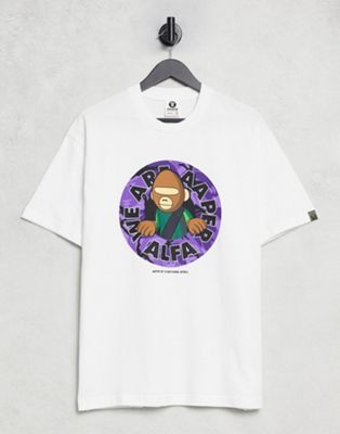 Aape By A Bathing Ape logo t-shirt in white