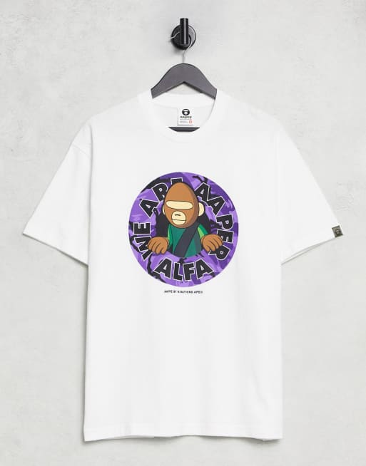 Aape By A Bathing Ape logo T-shirt in white