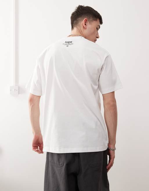 Aape By A Bathing Ape logo T-shirt in white 