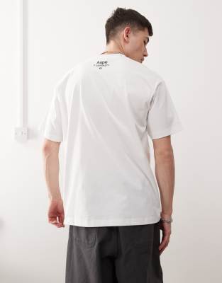 Aape By A Bathing Ape logo T-shirt in white 