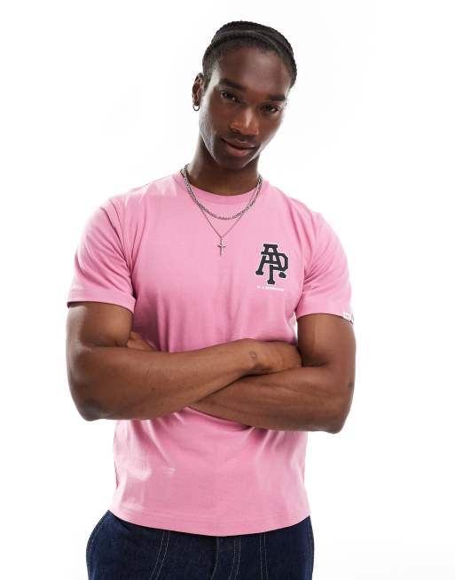 AAPE By A Bathing Ape logo T-shirt with camo back print in pink | ASOS