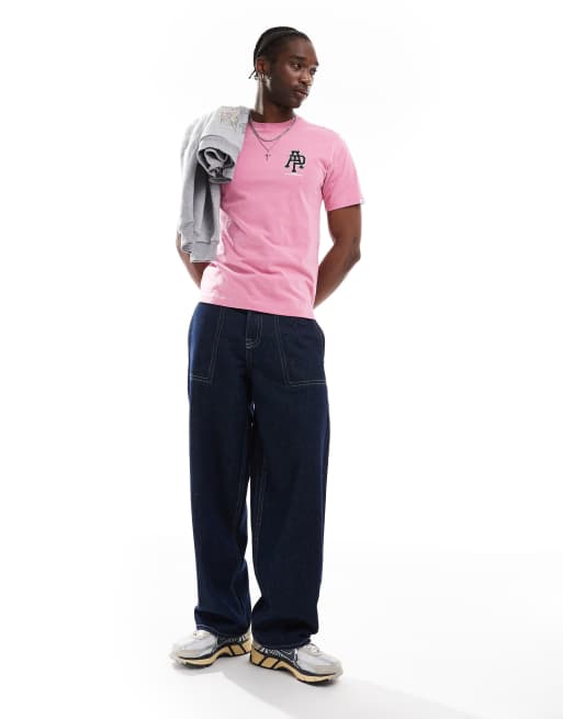 AAPE By A Bathing Ape logo T-shirt with camo back print in pink