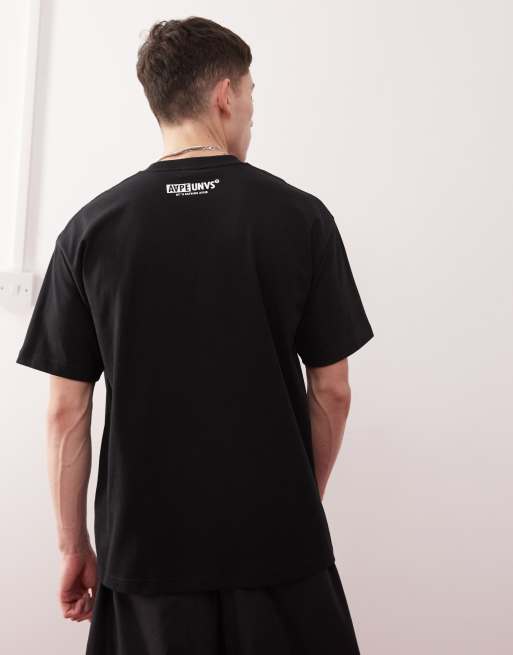 AAPE By A Bathing Ape logo union T-shirt in black | ASOS