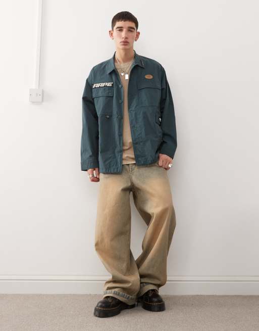 Aape By A Bathing Ape long sleeve faded print shirt in grey multi